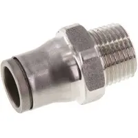 Tameson 12mm x 3/8'' NPT Steckverschraubung mit Außengewinde Edelstahl FKM