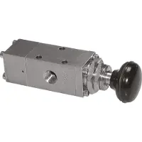 Tameson 5/2 G1/2'' (G1/8'') Druckknopfventil Edelstahl Raste -0,95-12bar/-13,2-168psi