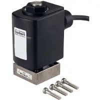 Burkert Magnetventil 40x40 mm SFB Flansch NC Edelstahl FKM 0-16bar/232psi 24VDC Vakuum 6027 381224