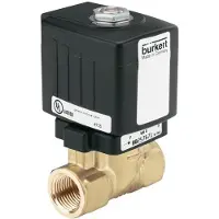 Burkert Magnetventil Rc3/4'' NC Messing NBR 0-10bar/145psi 200VAC/DC Wasserschlagschutz 6213 250997