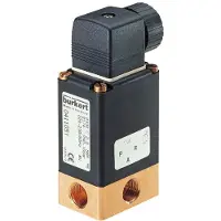 Burkert Magnetventil 3/2-Wege G1/4'' NC Messing NBR 0-10bar/145psi 240VAC 0330 454438
