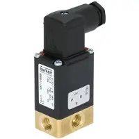 Burkert Magnetventil 3/2-Wege G1/4'' NO Messing NBR 0-16bar/232psi 240VAC 0330 53472