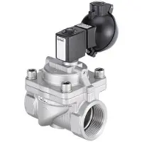 Burkert Magnetventil NPT 1/2'' NC Edelstahl FKM 0.2-16bar/3-232psi 230VAC/DC Wasserschlagschutz ATEX 6281 373756