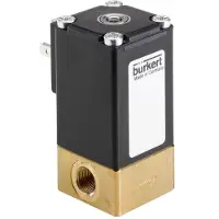 Burkert Magnetventil NPT 1/8'' NC Messing FKM -1-10bar/-15-145psi 24VDC 2873 255658