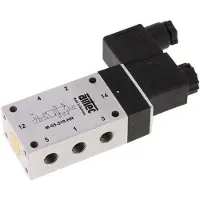 AirTec 5/2 G1/8''-Magnetventil 12V DC 2-10bar/28-140psi