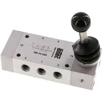 AirTec 5/2 G1/4'' Handhebelventil Raste 0-12bar/0-168psi
