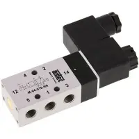 AirTec 5/2 G1/8''-Magnetventil 12V DC 2,5-10bar/35,0-140psi