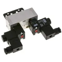 AirTec 5/3 ISO 5599-1 Mitte geschlossen Magnetventil 230V AC 3-10bar/42-140psi