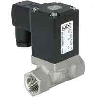 Burkert Magnetventil G1/2'' NC Edelstahl FKM 0-16bar/232psi 115VAC Vakuum Wasserschlagschutz 0290 67433