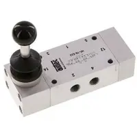 AirTec 5/3 G1/8'' Auspuff Zentrum Handhebelventil 0-10bar/0-140psi