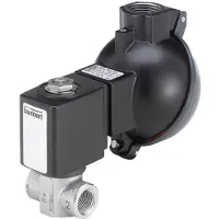 Burkert Magnetventil G1/4'' NC Edelstahl PCTFE 1-160bar/15-2321psi 24VAC/DC ATEX 6240 380806