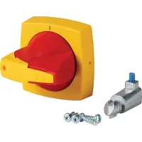 Eaton Power Quality Eaton 1818030 Drehgriff, 6 mm, K1, Türeinbau, rot/gelb, Bügelschloss K1DR/P