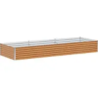 vidaXL Hochbeet Hellbraun 290 x 100 x 36 cm Verzinkter Stahl