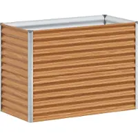 vidaXL Hochbeet Hellbraun 98 x 50 x 68 cm Verzinkter Stahl