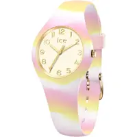 Ice Watch Quarzuhr "ICE tie and dye - Extra small - 3H", weiß (rosa, weiß, gelb, gelb), Armbanduhren, Mädchen, rosa, weiß, gelb, Quarzuhr, Armbanduhr, Kinderuhr, Mädchenuhr, Schulanfang, Geschenkidee