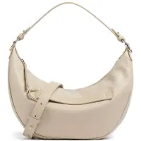 Coccinelle Paki Small Handtasche beige Sandshell genarbtes Leder