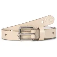 Tom Tailor Synthetikgürtel "TTPEACH", Mädchen, Gr. 75, beige (creme), Materialmix, Ausstanzungen, unifarben, Gürtel Synthetikgürtel, 2 cm breiter Kinder Gürtel, Mädchen