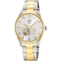 ETT Automatikuhr "Motion Drive", silbergoldfarben, silberfarben, Armbanduhren, Herren, Automatikuhr, Armbanduhr, Herrenuhr, Mechanische Uhr, Edelstahlarmband, analog