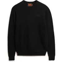 Superdry für Herren. M6110641A Essential Slim Fit Pullover schwarz (XL), Lässig, Wolle