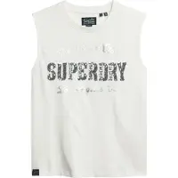 Superdry für Damen. W6011899A Enges T-shirt weiß (XS), Lässig, Baumwolle, Ärmellos / Hosenträger