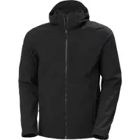 Helly Hansen für Herren. 62987 Softshelljacke mit Kapuze Paramount schwarz (S), Lässig, Polyester, Outdoor
