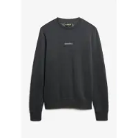 Superdry für Herren. M2014007A Sweatshirt mit Rundhalsausschnitt und schwarzem Mikro-Logo-Print (3XL), Lässig, Baumwolle