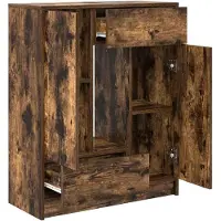 vidaXL Sideboard mit Schubladen und Türen Räuchereiche 73x31x90 cm