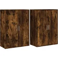 vidaXL Sideboards 2 Stk. Räuchereiche 60x31x84 cm Holzwerkstoff