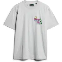Superdry für Herren. M1011907A Neon Travel lockeres T-shirt grau (XXL), Lässig, Baumwolle, Kurzarm