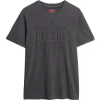 Superdry für Herren. M1012218A Geprägtes T-Shirt in lockerer Passform Workwear schwarz (S), Lässig, Baumwolle, Kurzarm
