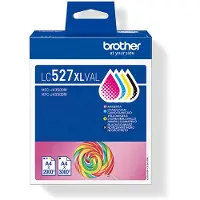 Brother LC527XLVAL, Hohe (XL-) Ausbeute, Schwarz, Cyan, Magenta, Gelb, Tinte auf Pigmentbasis, Tinte auf Pigmentbasis, 4 Stück(e), Value pack