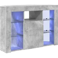vidaXL Eck-LED-TV-Schrank 100x40x68cm Beton Grau Holzwerkstoff
