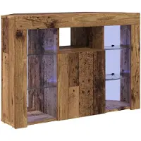 vidaXL Eck-LED-TV-Schrank 100x40x68cm Altholz Holzwerkstoff