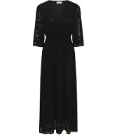Cream Midikleid "Damen Kleid CRMisandra", Damen, Gr. 38, N-Gr, schwarz (pitch schwarz), Obermaterial: 100% Polyester PES., Kleider Midikleid