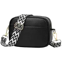 Edibazzar | Schwarze Schultertasche aus Leder, elegante Damentasche