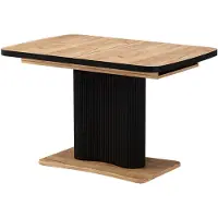 Vicco Esstisch Fenaro Schwarz/Eiche 120-160 x 80 cm ausziehbar, Model 58005