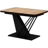 Vicco Esstisch Fenaro Goldkraft Eiche/Schwarz 120-160 x 80 cm ausziehbar, Model 58016