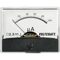 Voltcraft AM-60X46/100µA/DC AM-60X46/100µA/DC Einbau-Messgerät AM-60X46/100µA/DC 100 µA Drehspule