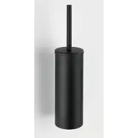 Wenko WC-Garnitur "Orea", schwarz, B:9cm H:40,5cm L:9cm, Edelstahl, Polypropylen, Reinigungsbürsten, WC-Garnitur, Bürstenhalter inkl. WC Bürste