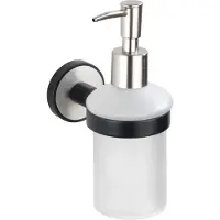 Wenko UV-Loc Seifenspender Udine, 200 ml, Stylischer Wandseifenspender kann ohne Bohren montiert werden, Maße (B x H x T): 7 x 16,2 x 11 cm