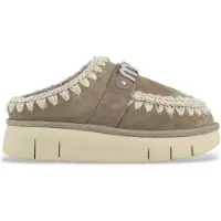 Mou für Damen. MU.FW531001A Grünlich braune Bounce Lederclogs (37), 3 bis 5 cm, Keine, Lässig