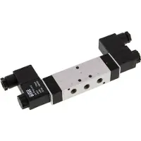 AirTec 5/3 G1/8'' Auspuff-Mittelmagnetventil 24V DC 3-10bar/42-140psi
