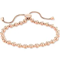 Tamaris Armband "Schmuck Geschenk Edelstahl Armkette New Beads", rosa (roségoldfarben), Armbänder, Damen, 27cm, Edelstahl, Armband