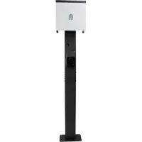 LDY Wallbox Doppel Standfuß für Smappee Wallbox – Metall-Montagepfosten, wetterfest und pulverbeschichtet, 149 cm Höhe, schwarz