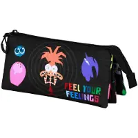 KARACTERMANIA Inside Out 2 Disney Pixar Dreifaches Federmäppchen Mehrfarbig Mehrfarbig One Size
