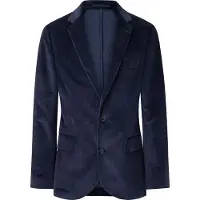 Hackett London für Herren. HM470485 Navy Cord Jacke (46/32), Lässig, Party, Baumwolle, Klassisch, Langarm, Marine