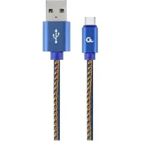 Gembird Cablexpert CC-USB2J-AMCM-2M-BL, 2 m, USB A, USB C, USB 2.0, 0,48 Gbit/s, Blau