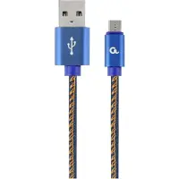 Gembird Cablexpert CC-USB2J-AMMBM-1M-BL, 1 m, USB A, Micro-USB B, USB 2.0, 0,48 Gbit/s, Blau