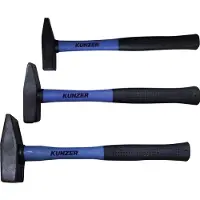 Kunzer Hammerset mit Fiberglasstiel, 3-tlg. 7HSF03