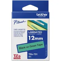 Brother Schriftband 12mm, Schwarz auf grün, TZe, Grün, Wärmeübertragung, Philippinen, 5 Jahr(e)